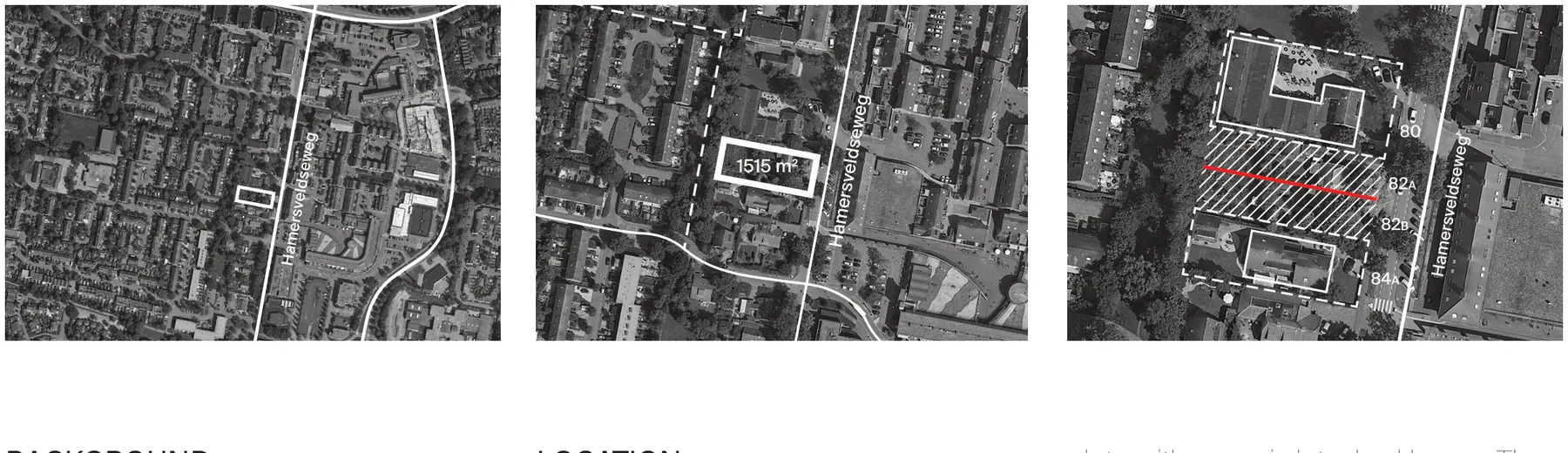 Three aerial location diagrams marking the plot within Leusden and its immediate surroundings